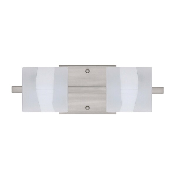 Besa Lighting Paolo Vanity, Opal-Frost, Satin Nickel Finish, 2x50W Halogen 2WS-787399-SN - main